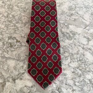 Burberry Red Tie 100% Silk